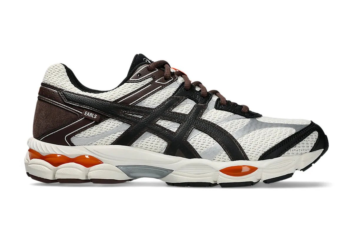 ASICS GEL-Cumulus 16 in cream and brown colorway from the EARLS second collaboration collection - detail view 1