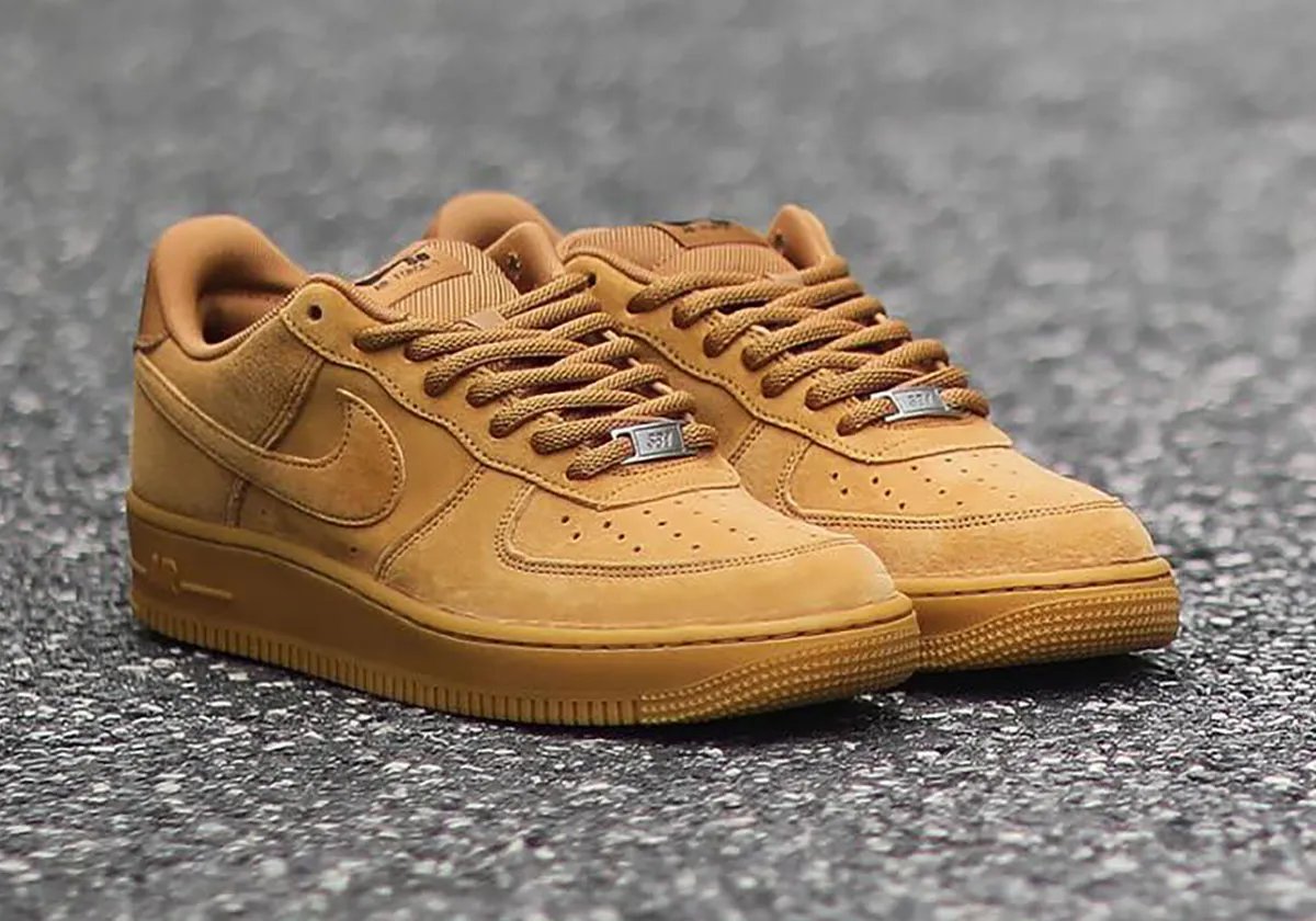 Nike SB Air Force 1 Wheat featuring buttery suede upper and gum rubber sole, lateral view - detail view 3
