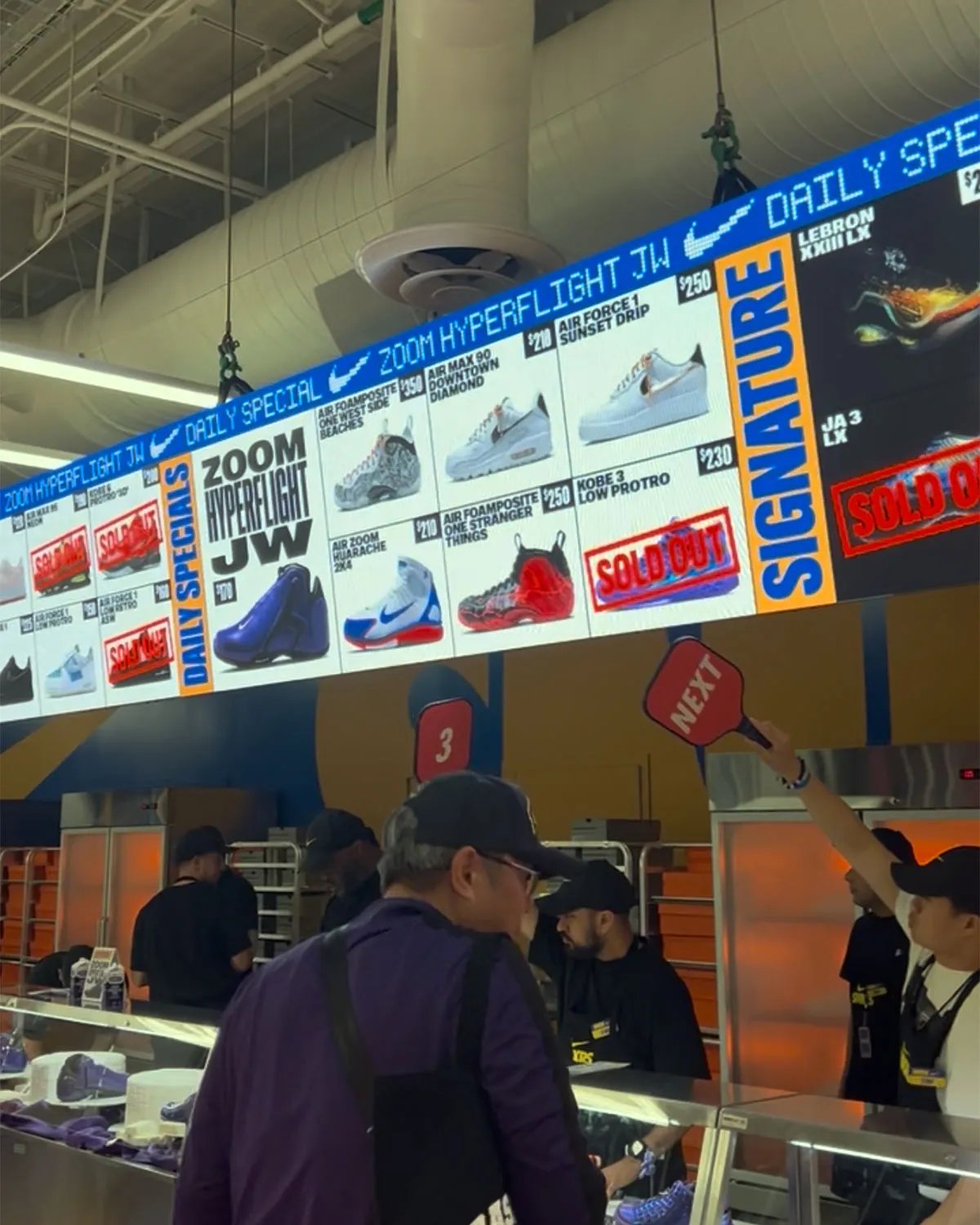 Nike and Jordan Brand sneakers displayed during 2026 All-Star Weekend with Converse footwear visible in background - detail view 1