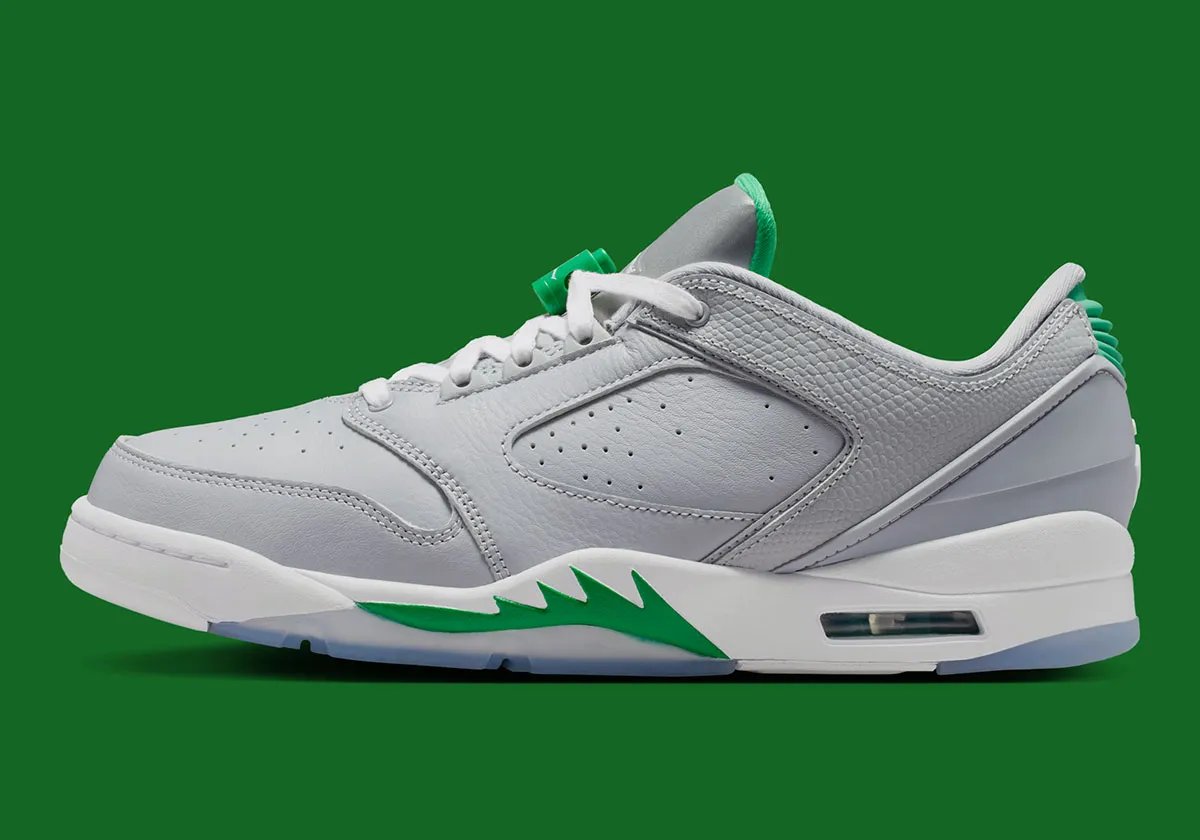Jordan Sixty Plus in Wolf Grey—hybrid silhouette making its low-top debut with neutral colorway - detail view 1