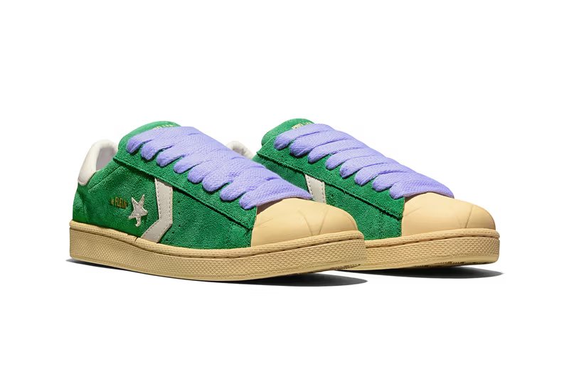 Tyler, The Creator x Converse 1908 Series featuring reimagined Pro Leather and Coach-inspired Jogger silhouettes in vintage-inspired colorways - detail view 5