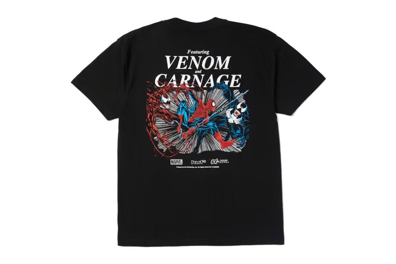 HUF x Marvel Spider-Man capsule collection featuring graphic hoodies, work jackets, and three-finish skate decks with comic-inspired artwork - detail view 3