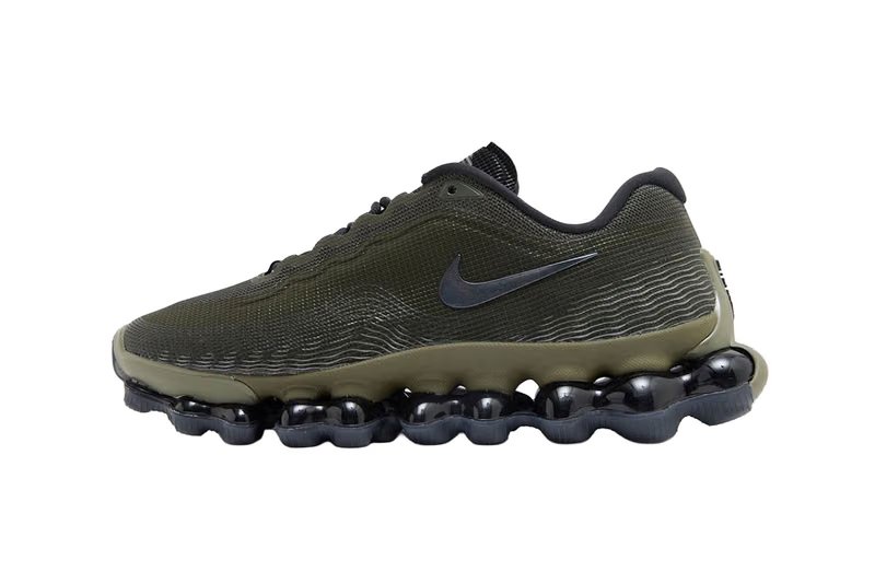 Nike Air Liquid Max Sequoia in deep green, black, and olive colorway with sculpted TPU upper detail - detail view 2