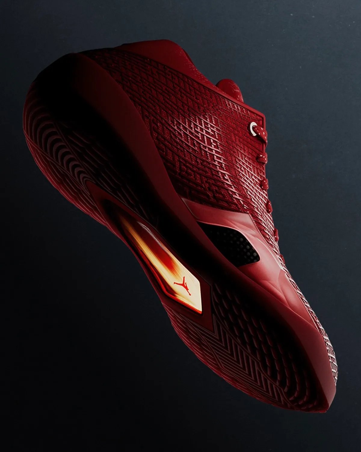 Air Jordan 41 in University Red/Infrared 23 colorway, showcasing nano print mesh upper and modern performance silhouette - detail view 4