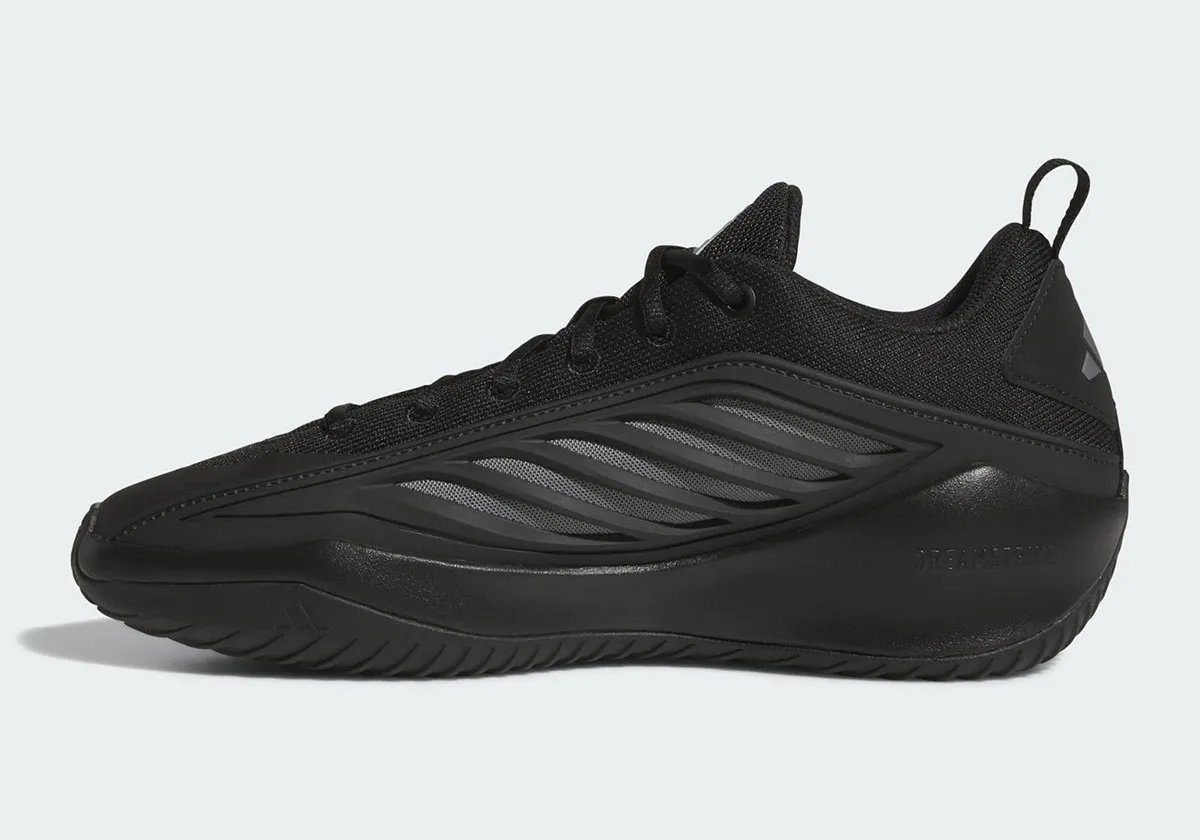 adidas Believe That in Core Black, Anthony Edwards signature takedown basketball model with ventilated TPU panels and Dreamstrike cushioning - detail view 2