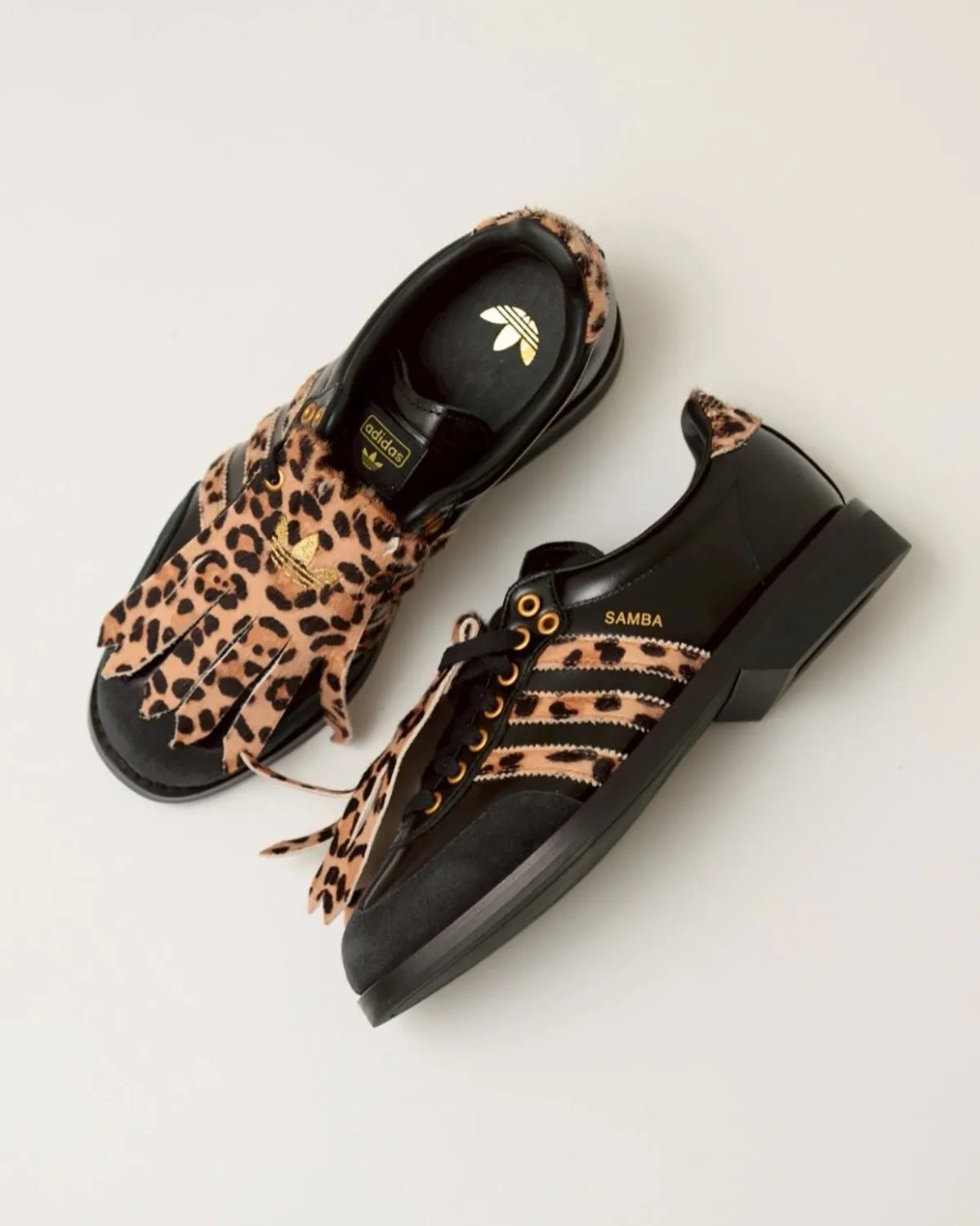 adidas Samba Bowling in leopard print and black patent leather colorways, Asia-exclusive release - detail view 3