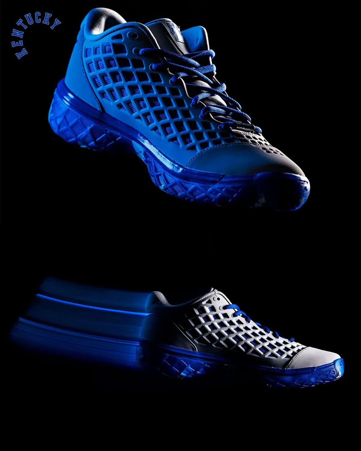 Nike Kobe 3 Low Protro in Kentucky Wildcats blue and white colorway, player exclusive edition - detail view 1