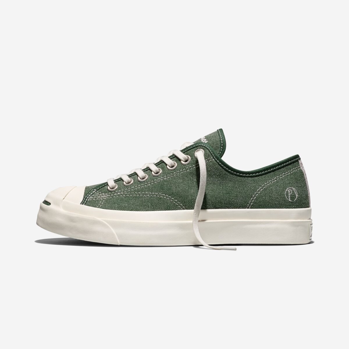 Palmes x Converse Jack Purcell PDM Mountain View in Mountain View and Cloud Dancer colorway - detail view 2