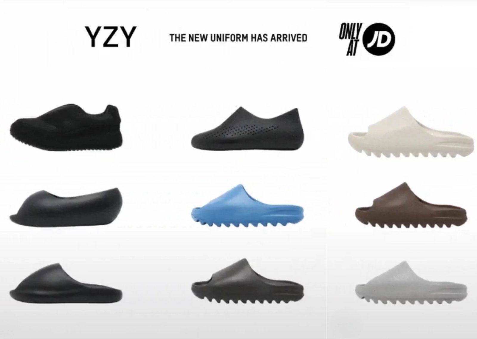 Yeezy Slide collection in multiple colorways releasing at JD Sports - detail view 1