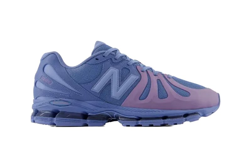 New Balance 1890P Fairweather Blue sneaker in two-tone blue colorway with synthetic overlays and mesh construction - detail view 2