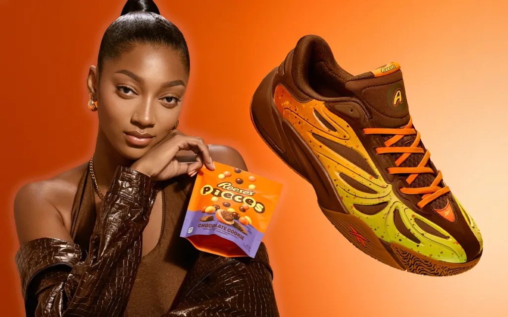 Reebok Angel Reese 1 in Reese's Pieces-inspired brown and orange colorway