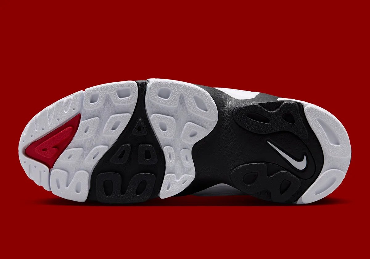 Nike Air Diamond Turf 2 '49ers' in black and white leather with red and gold accents, honoring Deion Sanders' 49ers season - detail view 2