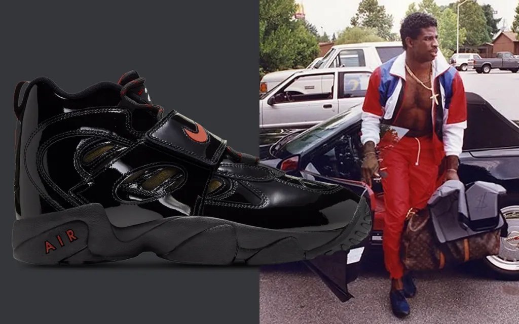 Nike Air DT 2 Diamond Turf in patent leather, Deion Sanders signature model