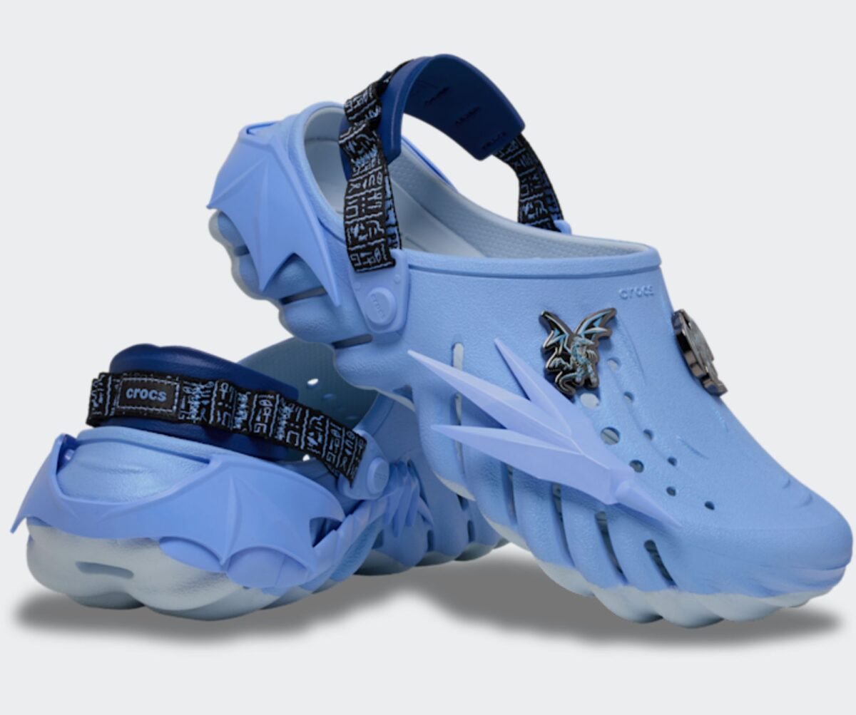 Yu-Gi-Oh! x Crocs Echo Clog 'Blue-Eyes White Dragon' in multicolor, releasing September 10, 2026 - detail view 2