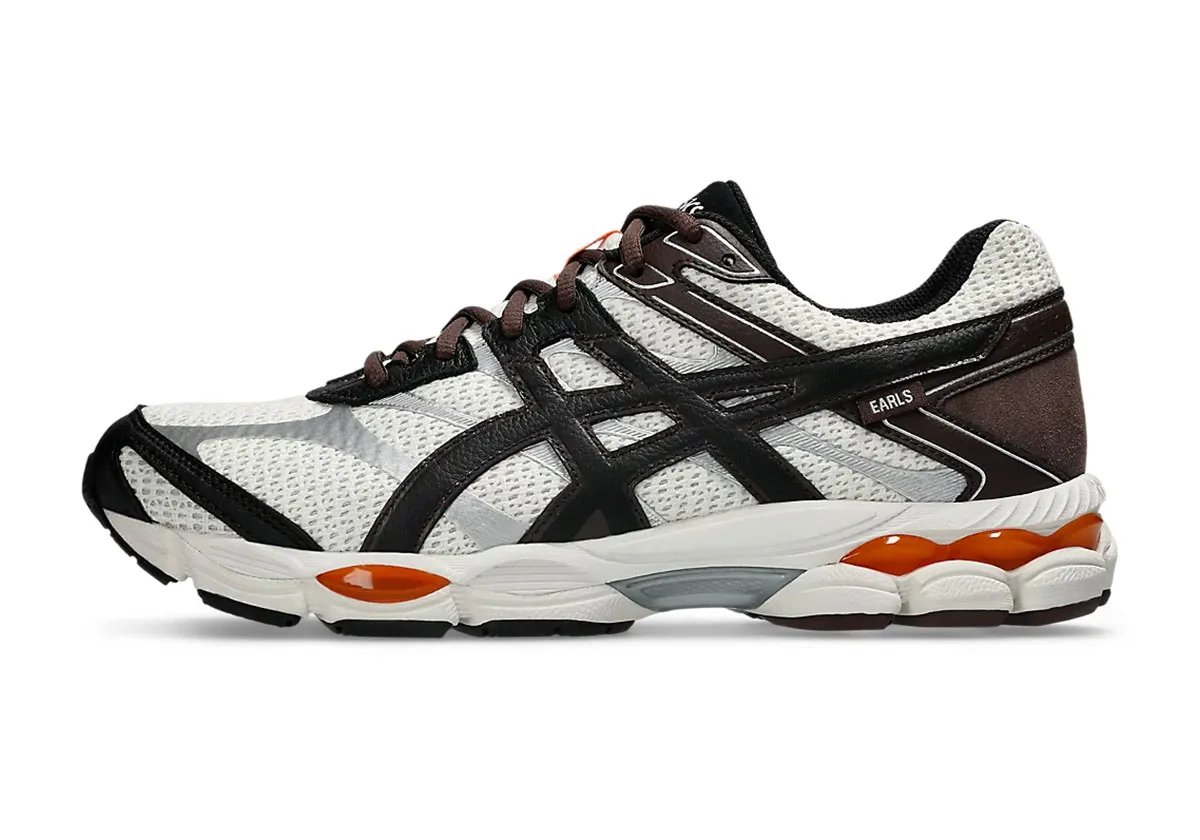 ASICS GEL-Cumulus 16 in cream and brown colorway from the EARLS second collaboration collection - detail view 3