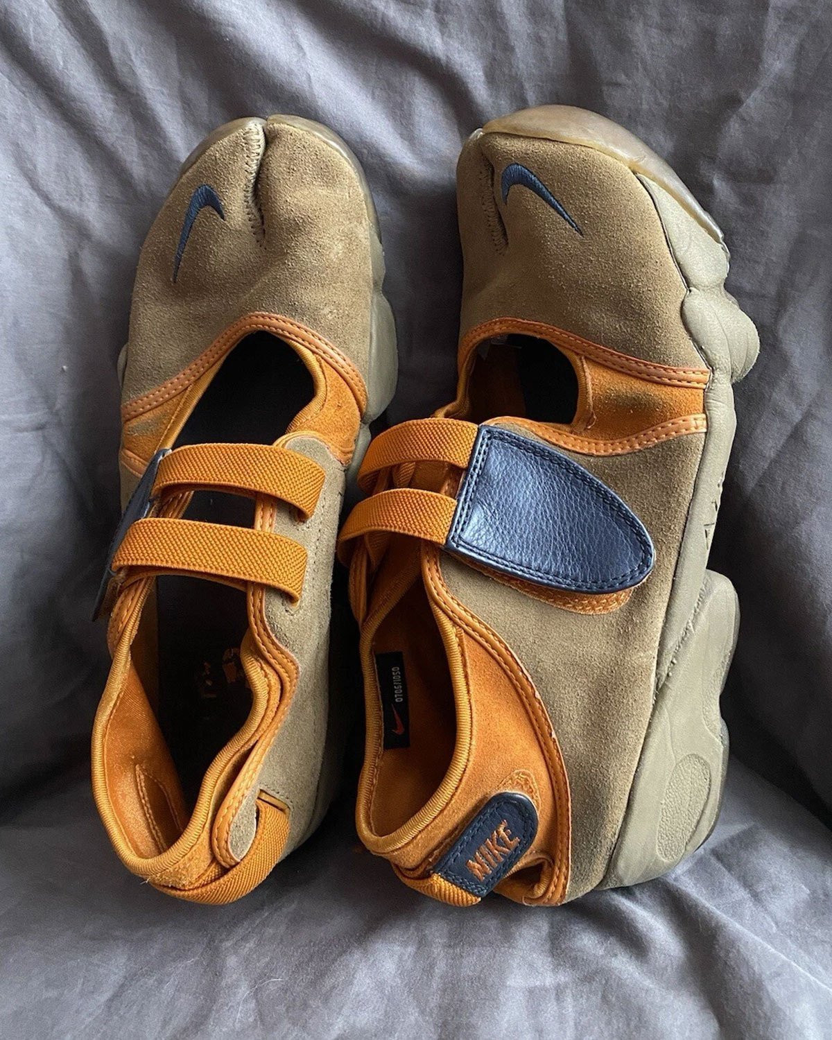 Nike Air Rift 2 in Yukon Tan and Vivid Orange, inspired by 2004 Halle Berry collaboration - detail view 1