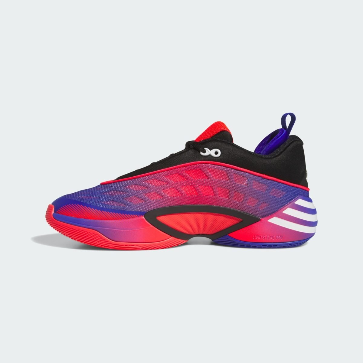 adidas D.O.N. Issue #8 Spider-Man in Core Black, Lucid Red, and Lucid Blue colorway - detail view 2