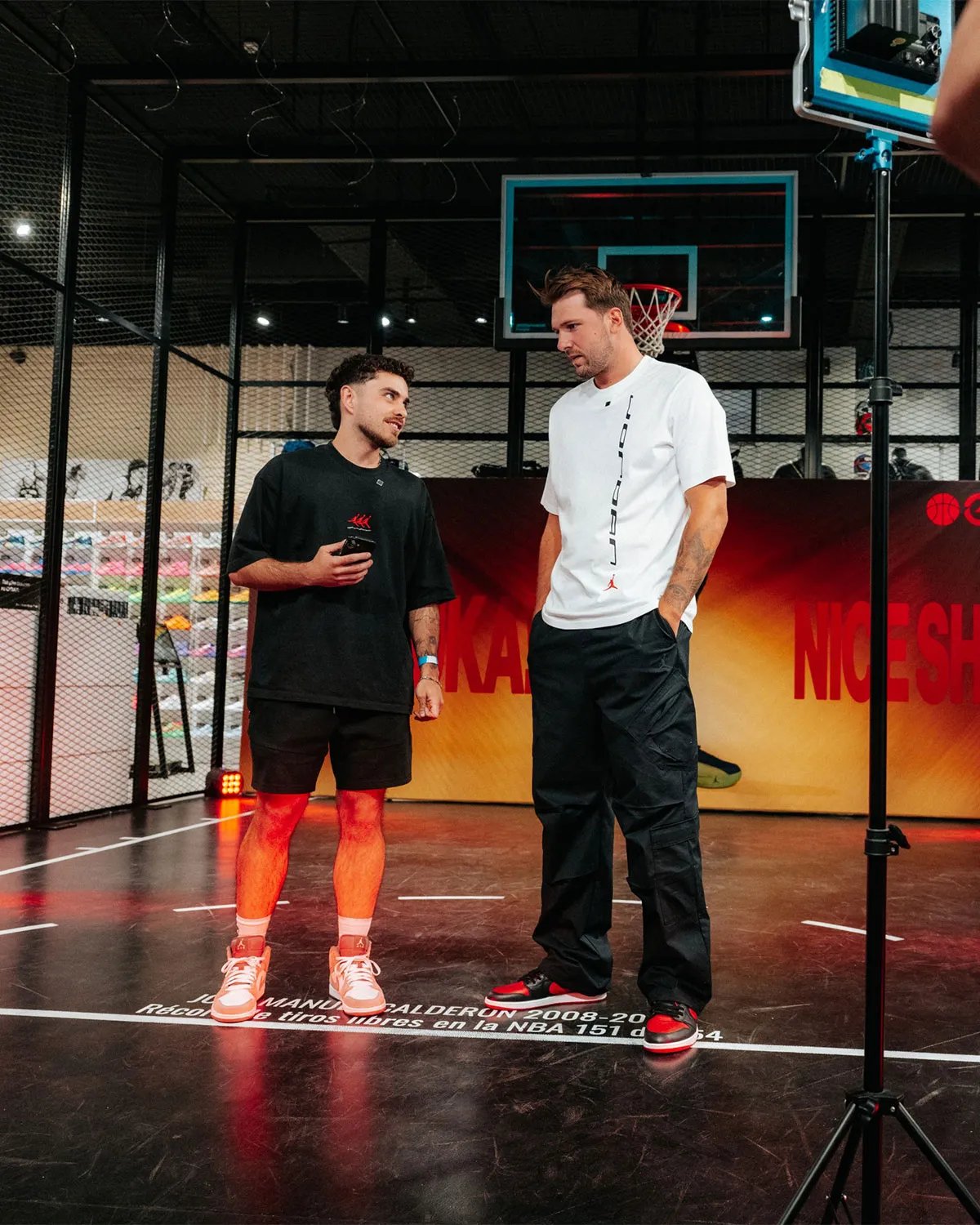 Luka Dončić at Jordan Brand European Tour activation in Madrid at Basketball Emotion retail location - detail view 2
