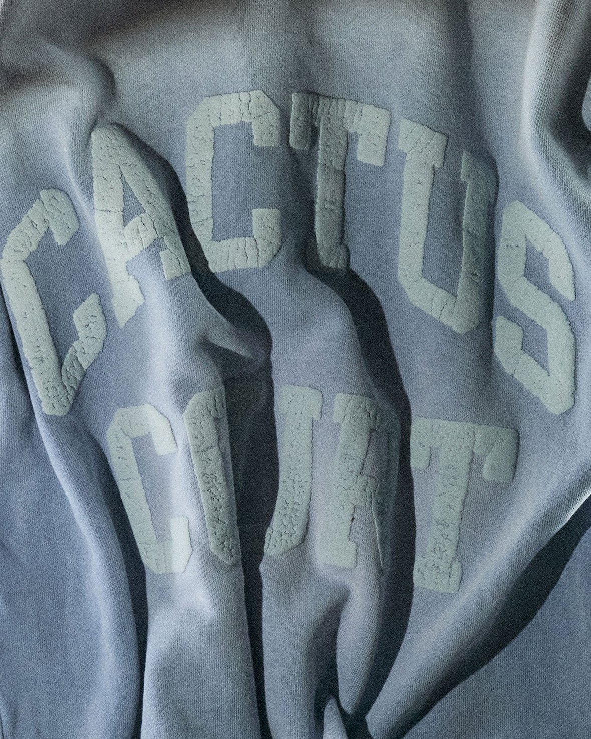 Travis Scott x Nike Cactus Court Air Force 1 Low in Ice Blue with ostrich-textured upper, shown from overhead - detail view 4