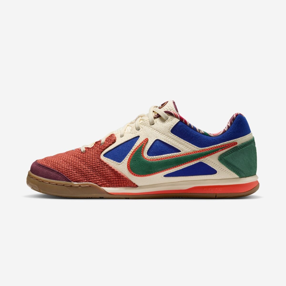 Nike Gato N7 indoor soccer shoe in N7 collection colorway, side profile view - detail view 2