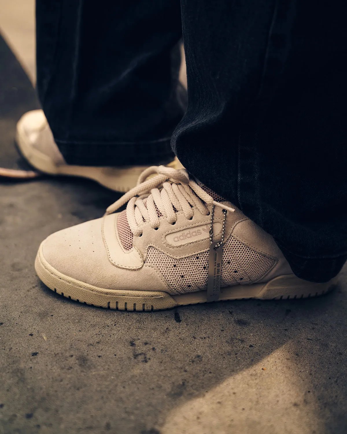 APB x adidas Powerphase Puff skate shoe in padded low-profile silhouette with mesh and suede construction - detail view 3