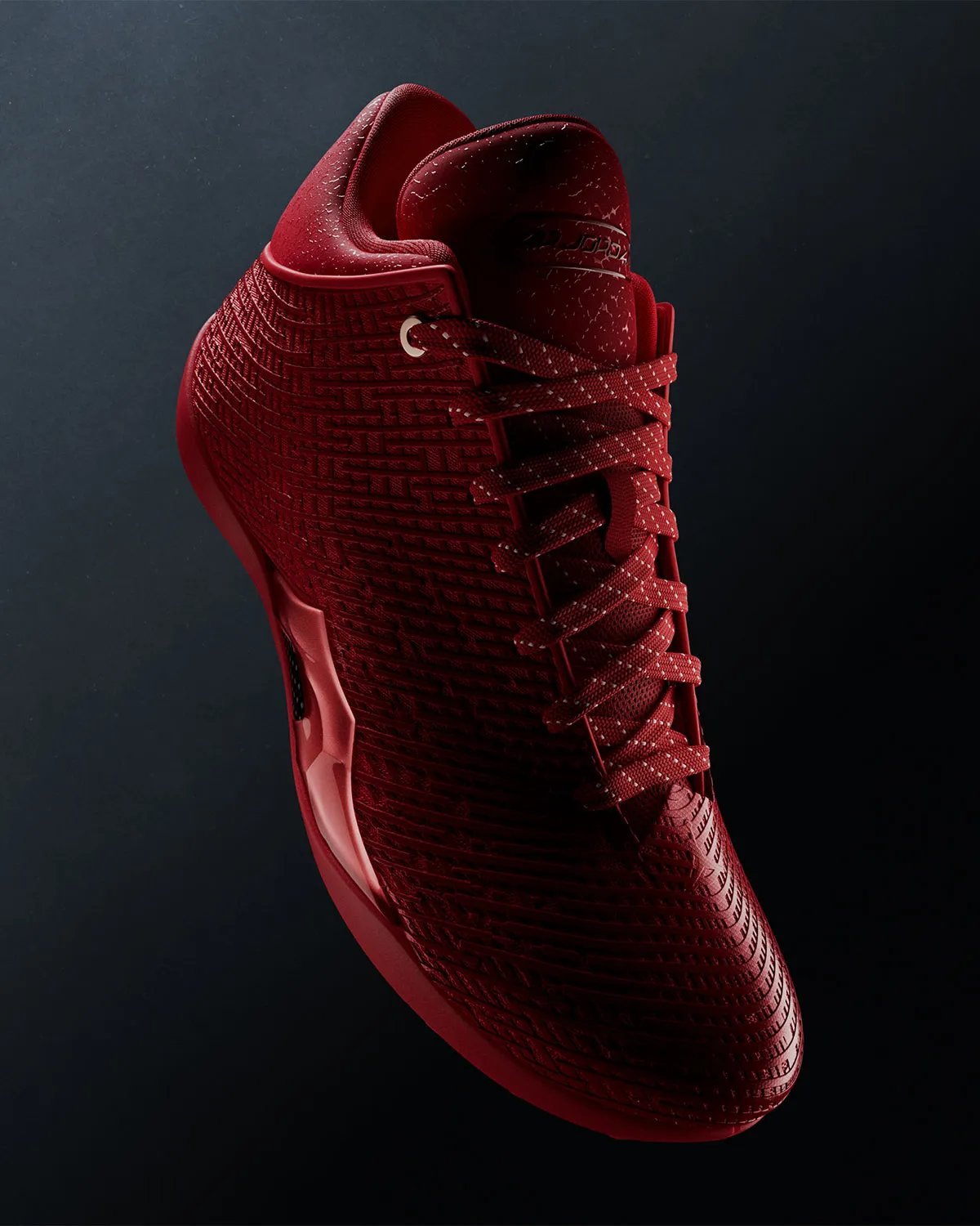 Air Jordan 41 featuring visible carbon fiber shank and faceted TPU design with Nanoprint upper technology