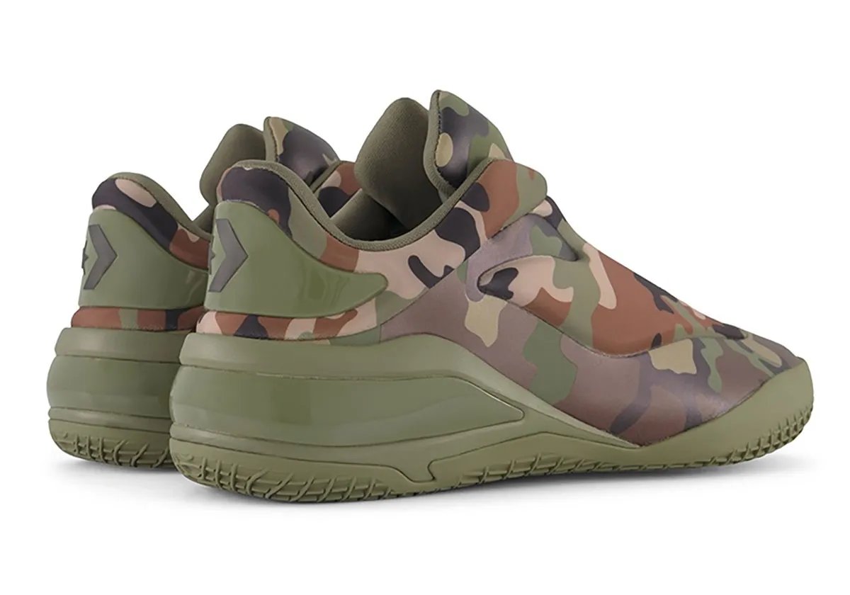 Converse SHAI 001 in camo colorway, Shai Gilgeous-Alexander signature basketball shoe with patterned upper - detail view 2