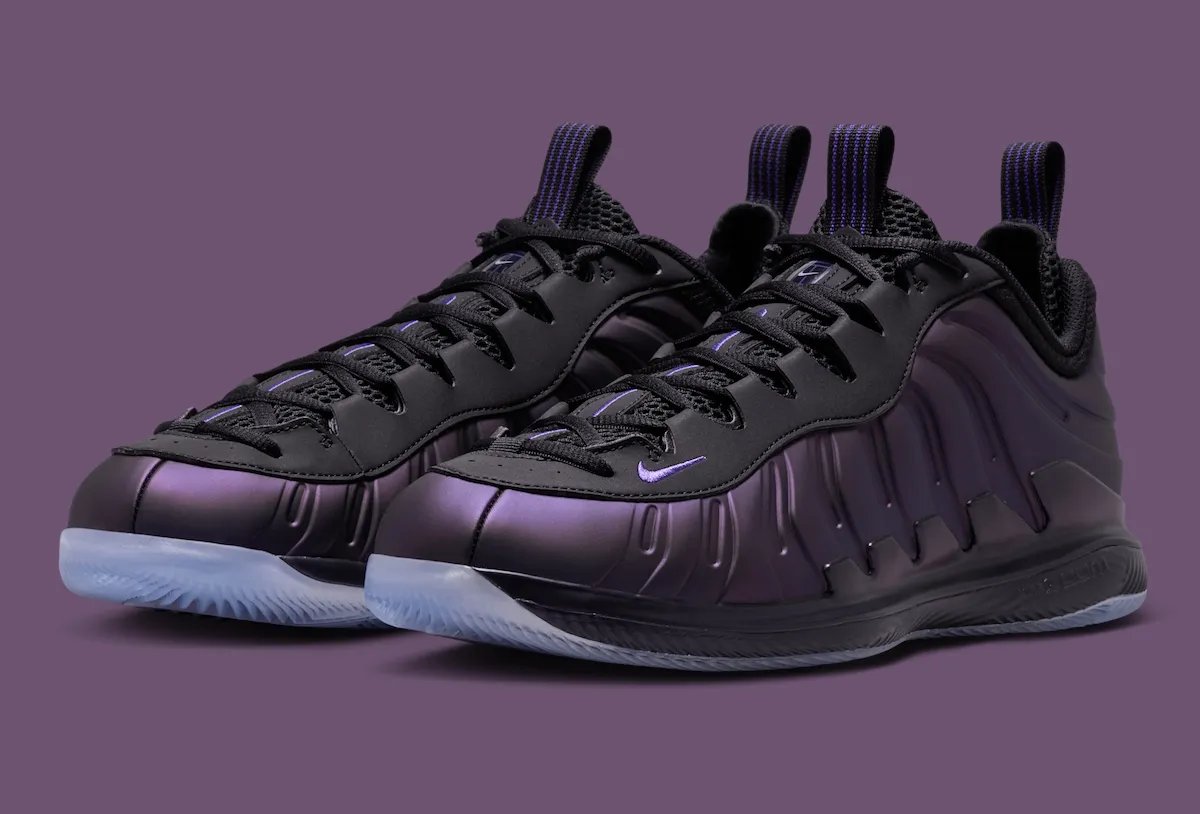 Nike Vapor X Posite Eggplant in royal purple with black accents and translucent sole plate - detail view 2