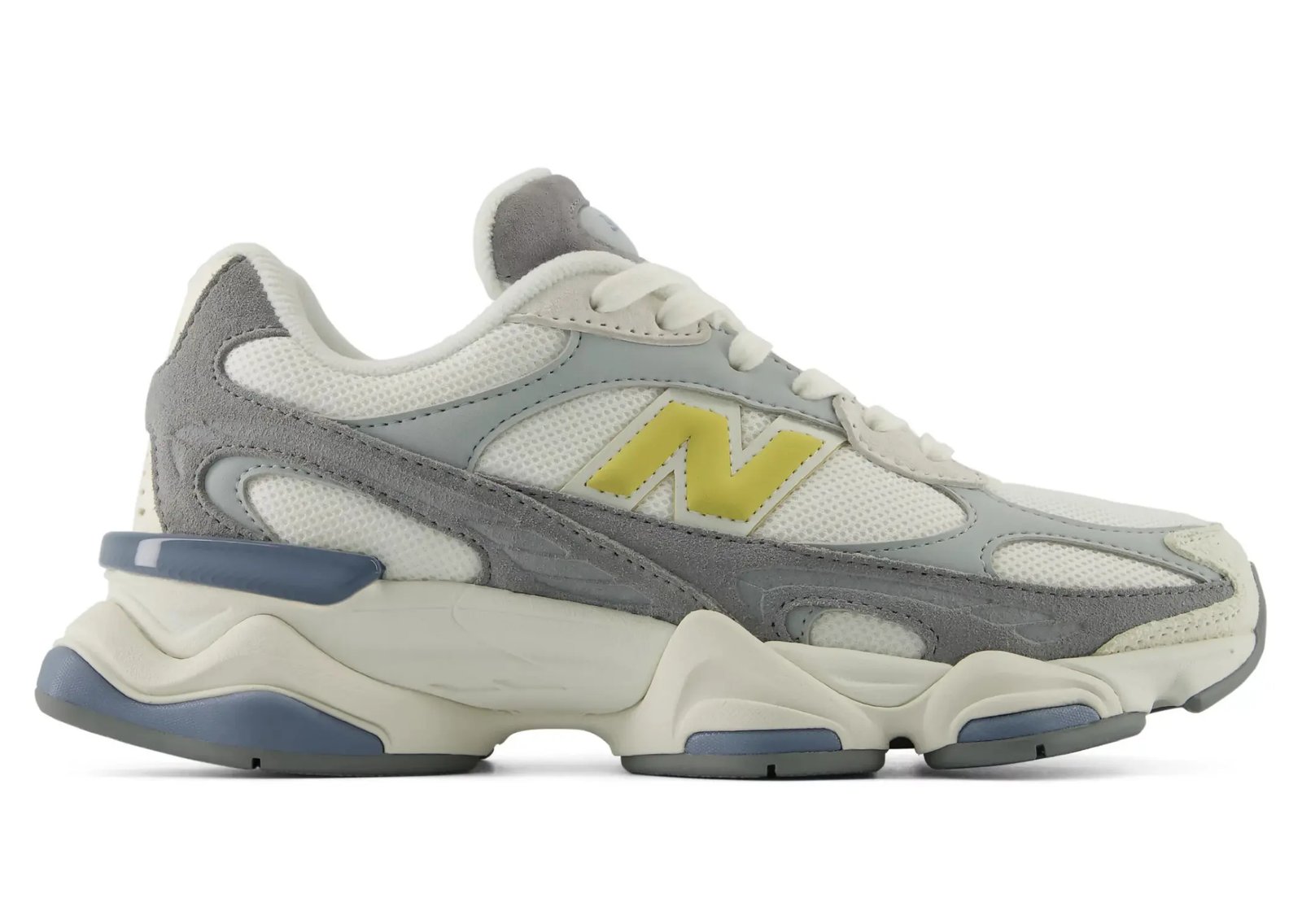 New Balance Night Lights Pack featuring the 9060R, 740, FuelCell Rebel V5, and ABZORB 2000 in soft blue and neon yellow colorways - detail view 3