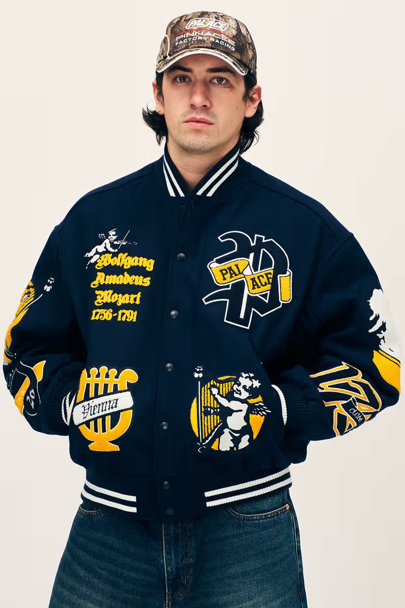 Palace Summer 2026 Mozart varsity jacket with exclusive Nike collaboration details - detail view 2