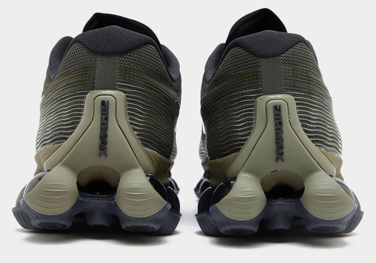 Nike Air Liquid Max Sequoia in green with anthracite overlays and olive midsole, showcasing TPU detailing - detail view 3