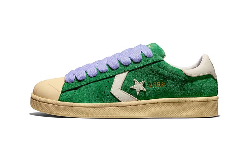 Tyler, The Creator x Converse 1908 Series featuring reimagined Pro Leather and Coach-inspired Jogger silhouettes in vintage-inspired colorways - detail view 4