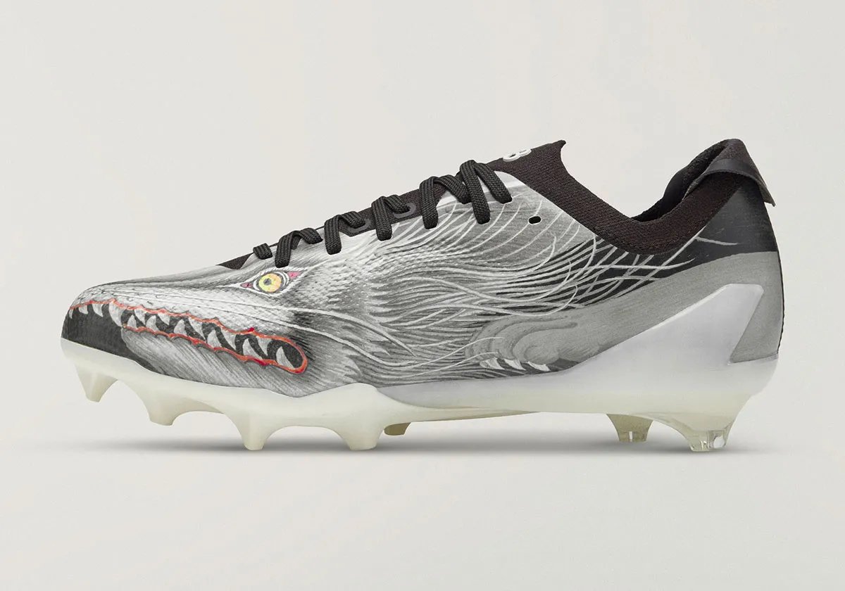 Y-3 x adidas Adizero Electric+ 11 Beast Pack football cleats with animal-inspired colorways in Primeknit upper and multi-surface sole design. - detail view 2