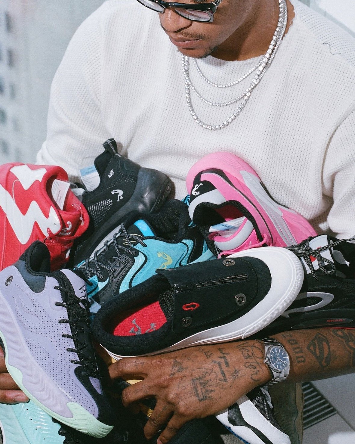 Shareef O'Neal's new Shaq Brand lifestyle silhouette with cupsole, removable zippered shroud, and reinterpreted Dunkman logo shown at New York Fashion Week - detail view 4