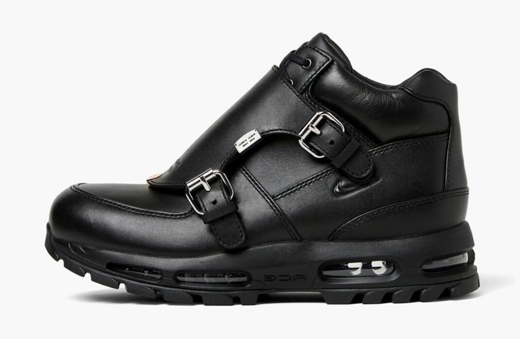 PSNY x Nike Air Max Goadome in Triple Black with oversized metal buckle hardware detail