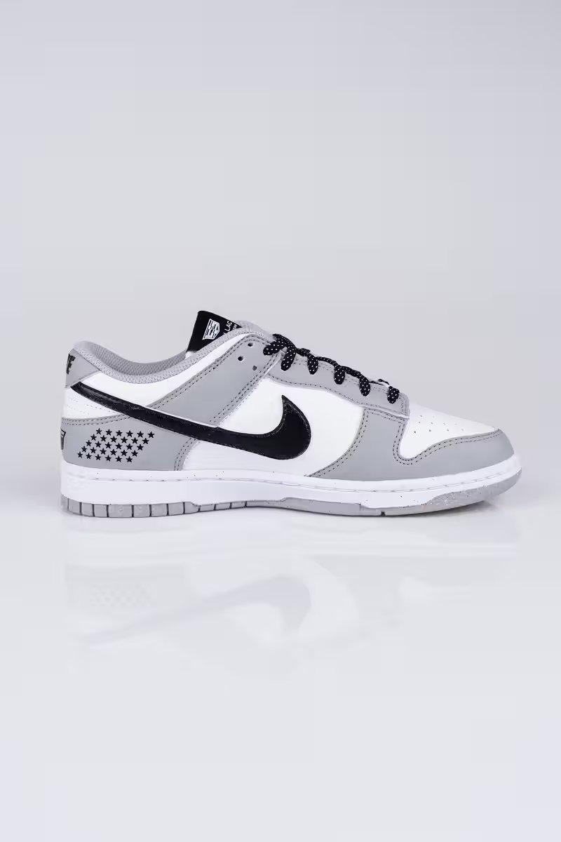 Nike Dunk Low in black and white with Stars and Stripes detailing, created for Cadillac Formula 1 Team - detail view 5