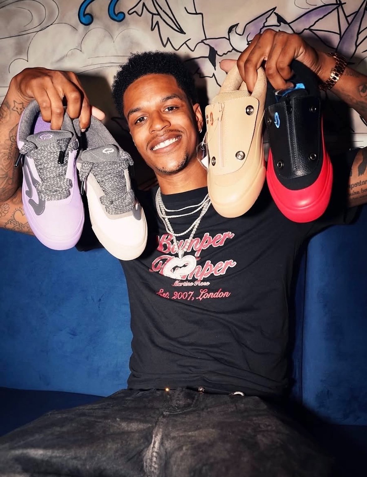 Shareef O'Neal's new Shaq Brand lifestyle silhouette with cupsole, removable zippered shroud, and reinterpreted Dunkman logo shown at New York Fashion Week - detail view 2