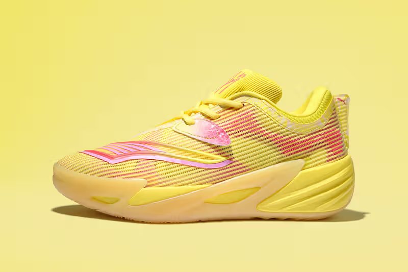 Puma All-Pro Nitro 2 in vibrant yellow, Josh Giddey's signature colorway inspired by the Australian outback - detail view 3