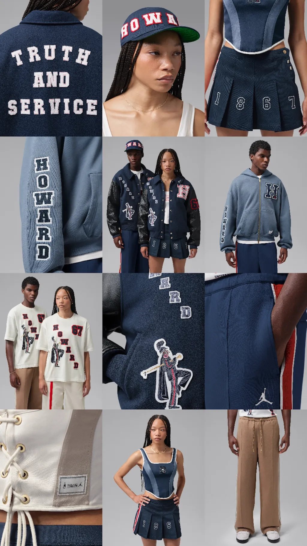 Jordan Brand and Howard University Fall 2026 apparel collection featuring branded hoodies and tees