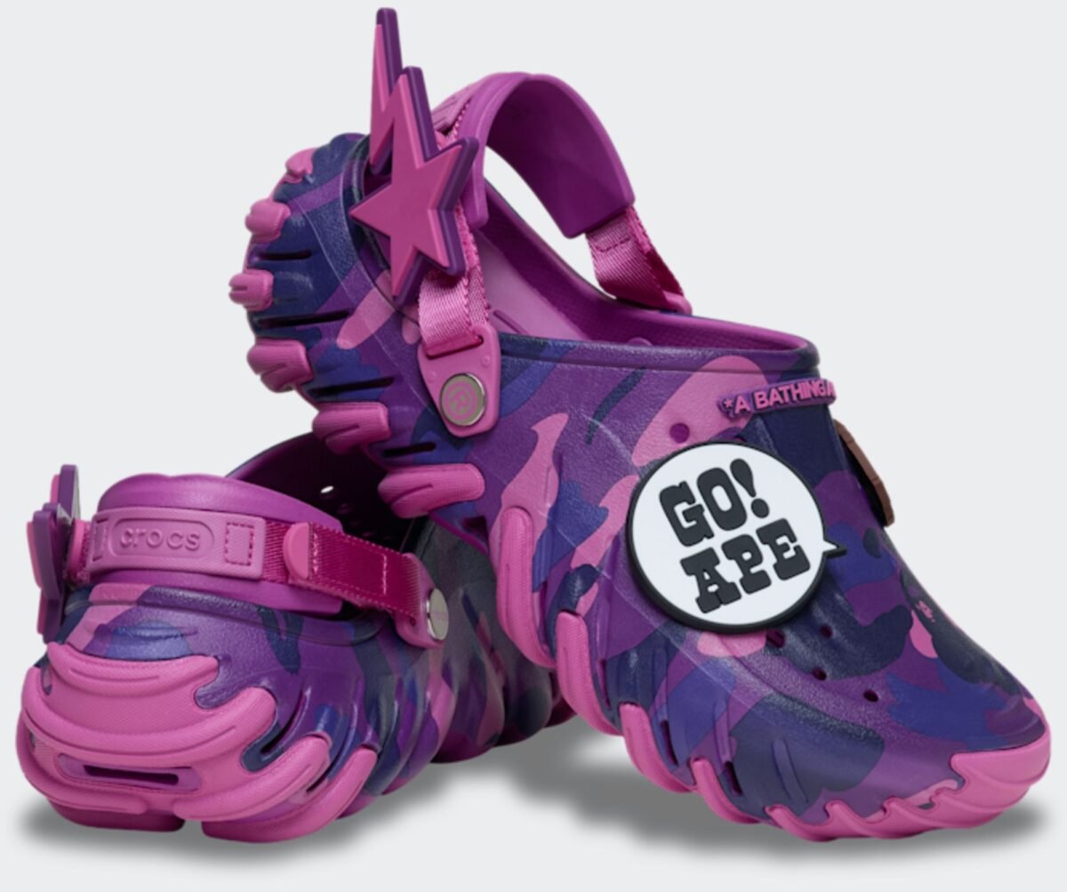 BAPE x Crocs Echo RO Clog Grapeberry Releases May 2026